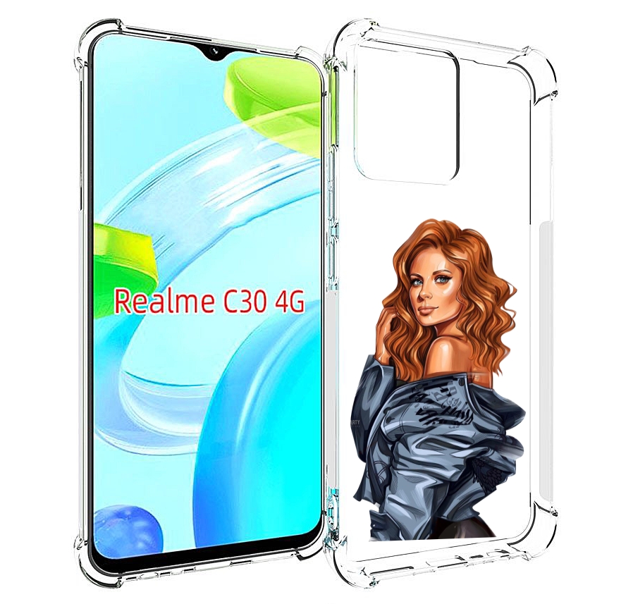 

Чехол MyPads Рыжая-девушка женский для Realme C30 4G / Narzo 50i Prime, Прозрачный, Tocco