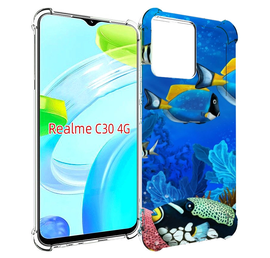 

Чехол MyPads Рыбки для Realme C30 4G / Narzo 50i Prime, Прозрачный, Tocco