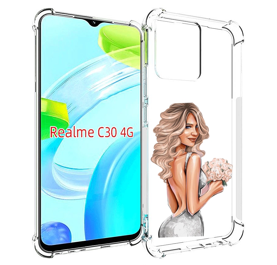 

Чехол MyPads Роскошное-платье женский для Realme C30 4G / Narzo 50i Prime, Прозрачный, Tocco