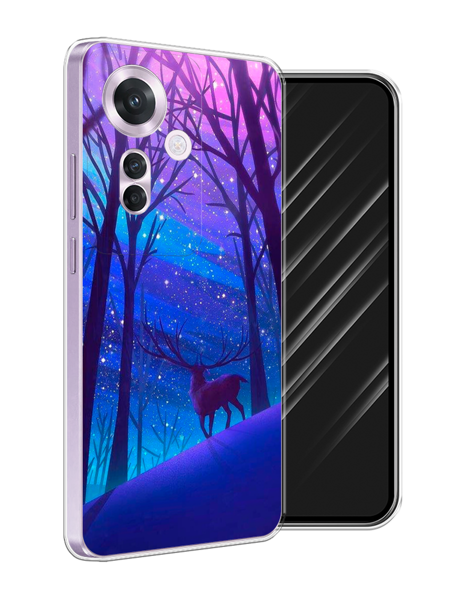 

Чехол Awog на Oppo Reno 11F "Северный олень", Фиолетовый;голубой;синий, 2516650-1