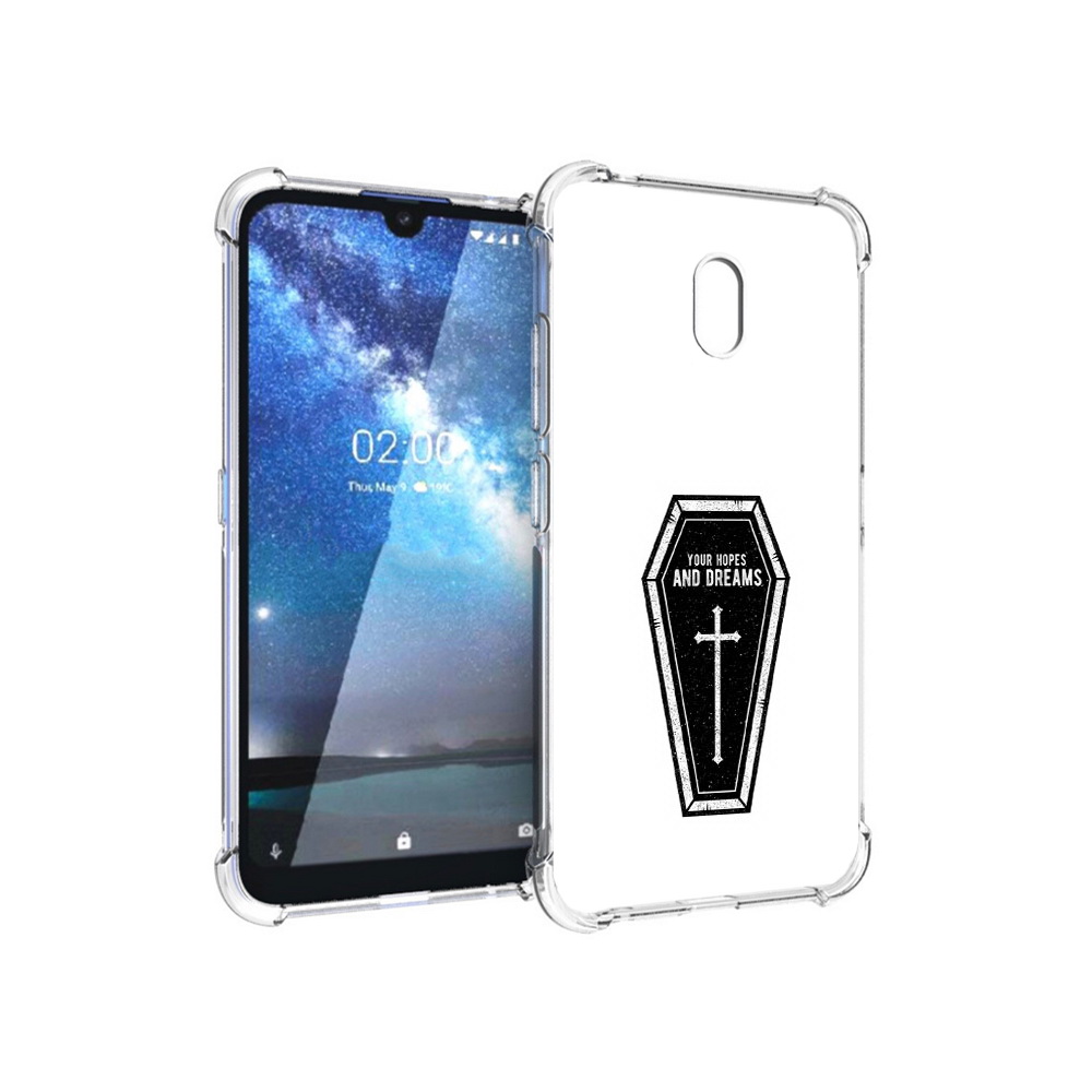 

Чехол MyPads Tocco для Nokia 2.2 гроб с мечтами (PT134721.103.299), Прозрачный, Tocco