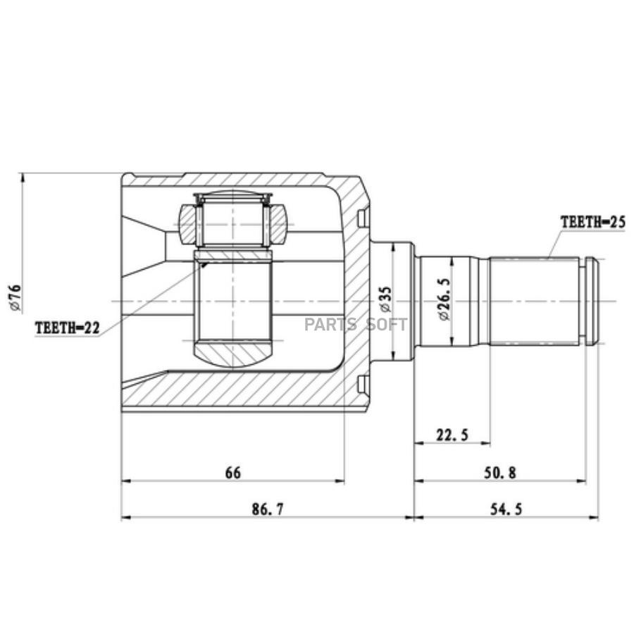 

Шрус Zikmar Z87808R