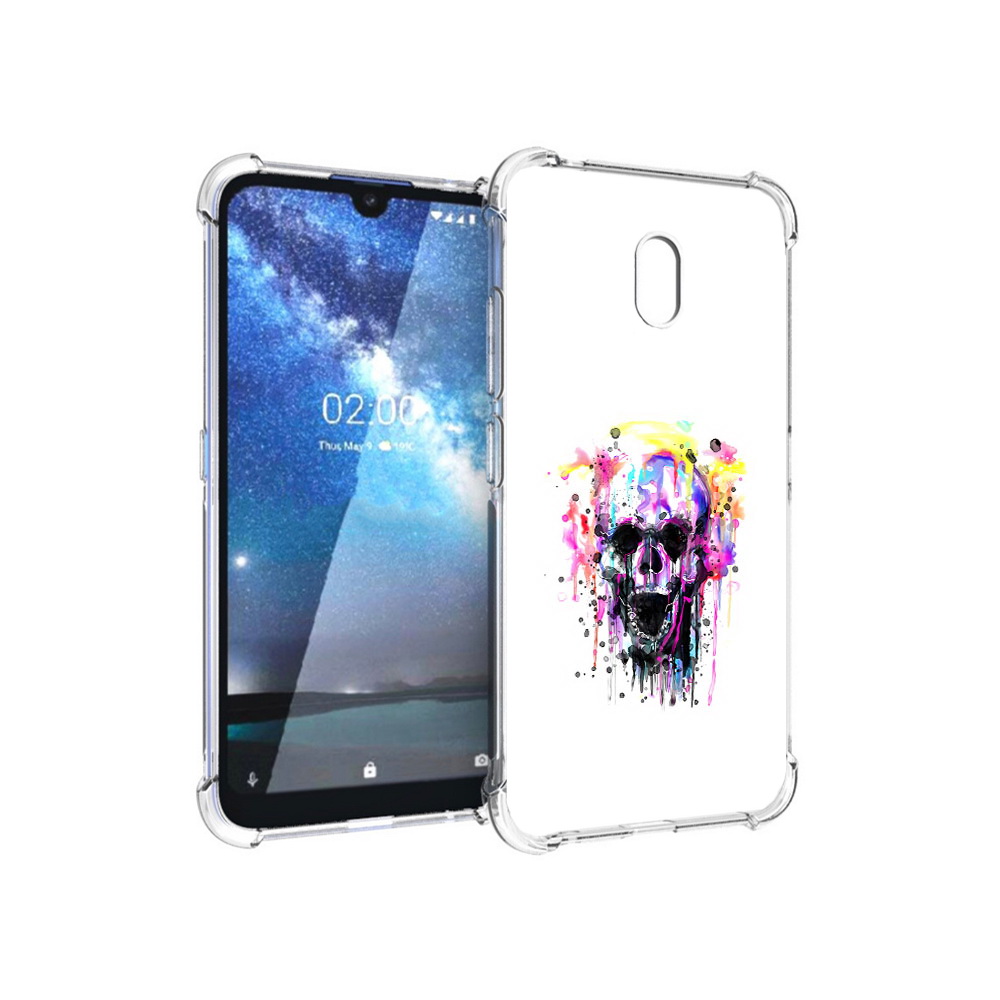 

Чехол MyPads Tocco для Nokia 2.2 граффити череп (PT134721.103.298), Прозрачный, Tocco