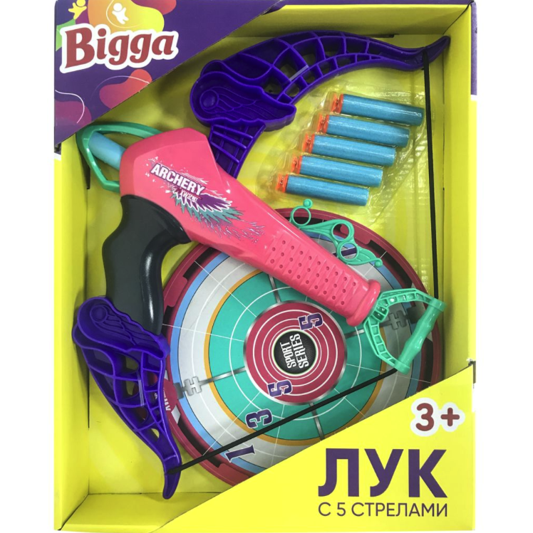 фото Игровой набор bigga лук с 5 стрелами