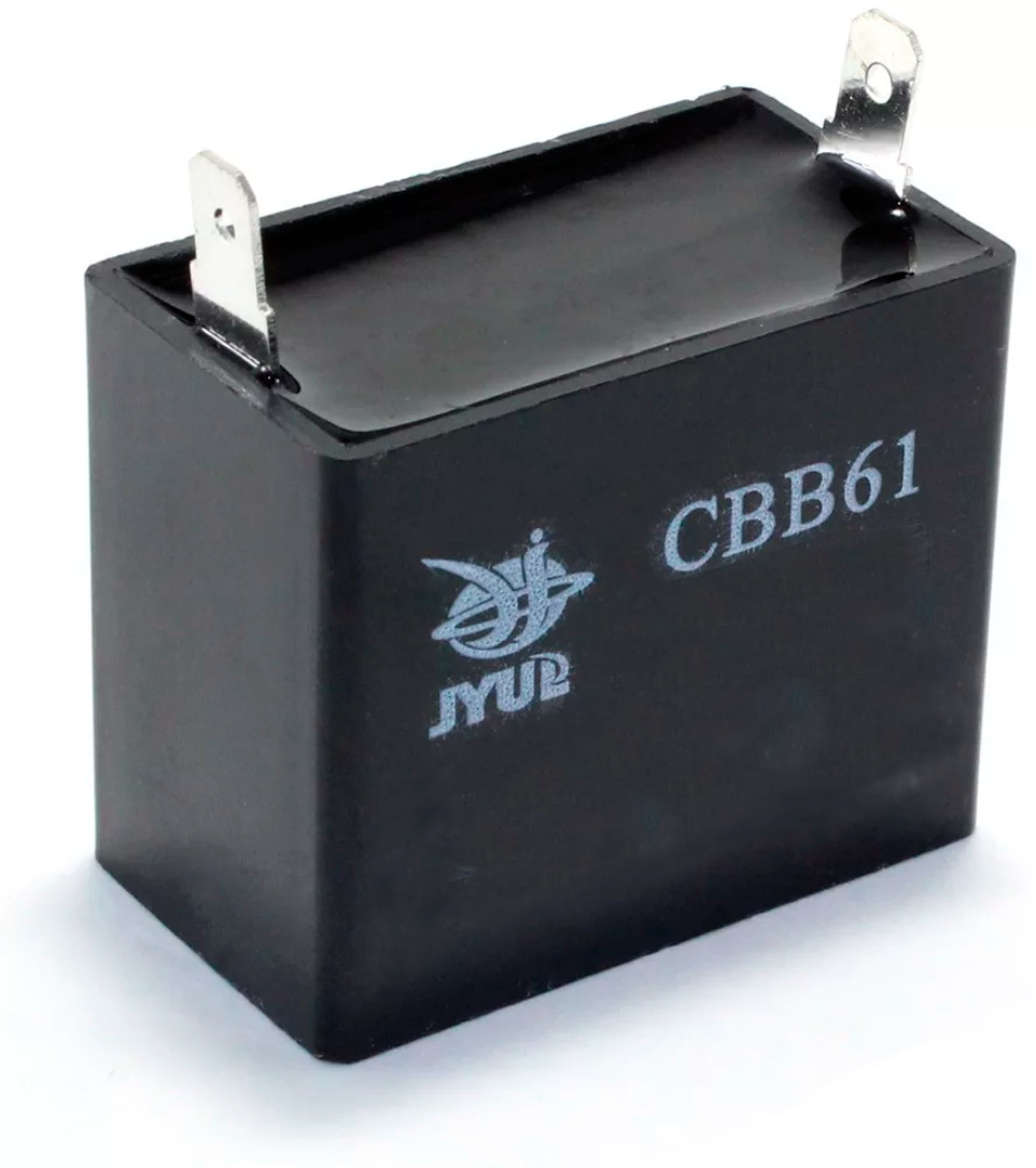 

1 мкф 450В (36x10x20) 5% с клеммами CBB-61 Конденсатор пусковой, 1 мкФ/450В клем