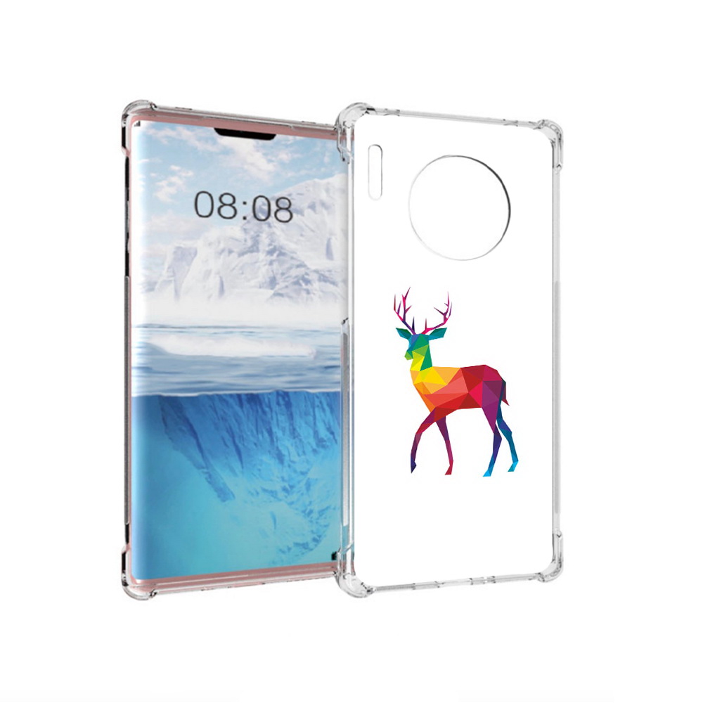 

Чехол MyPads Tocco для Huawei Mate 30 Pro геометрический олень, Прозрачный, Tocco
