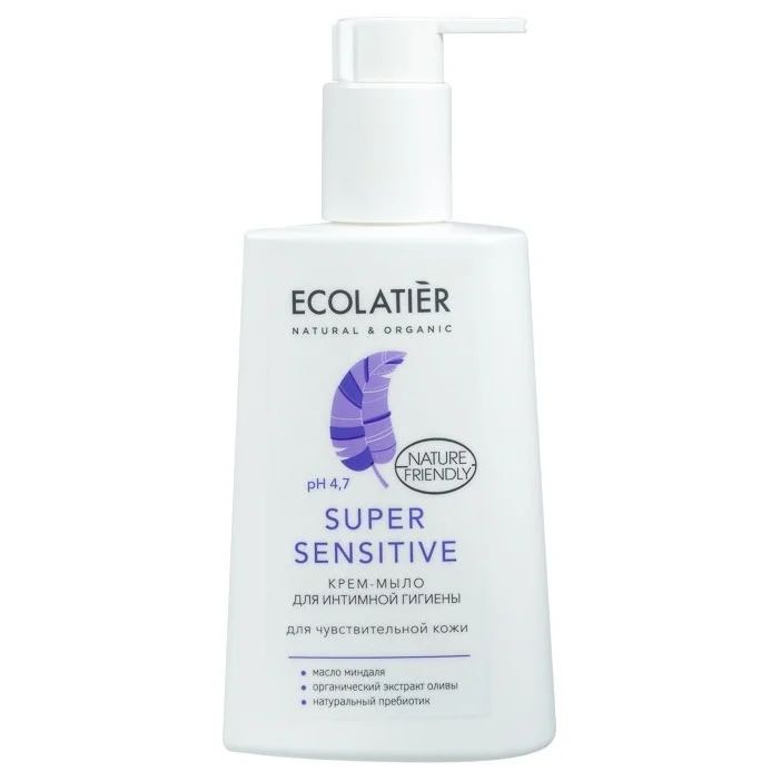 Крем-мыло для интимной гигиены Ecolatier Super Sensitive для чувствительной кожи 250 мл