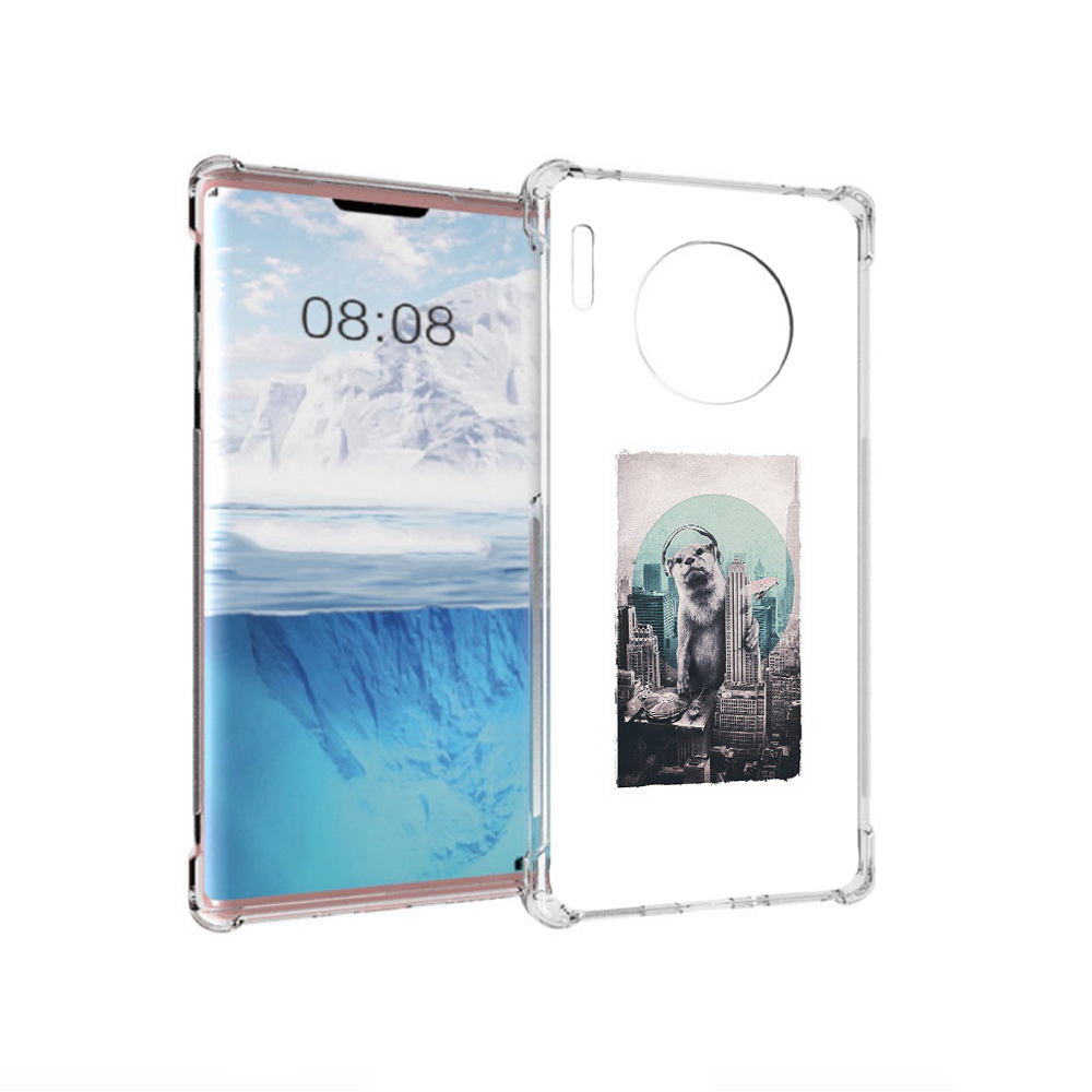 

Чехол MyPads Tocco для Huawei Mate 30 Pro выдра в городе, Прозрачный, Tocco