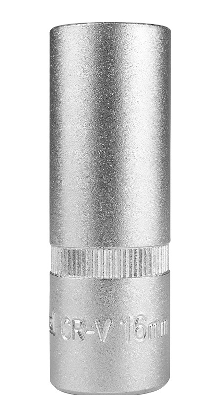 

Головка свечная 1/2", 16 мм, 6-гранная, с резиновым держателем "AV Steel", AV-520616