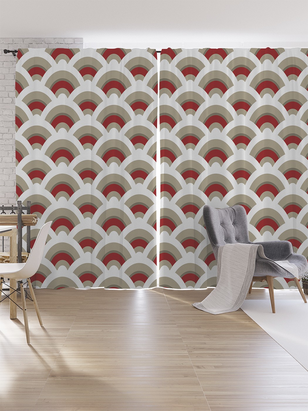 

Шторы под лён JoyArty "Цветная чешуя", серия Oxford DeLux, 340х265 см, Цветная чешуя