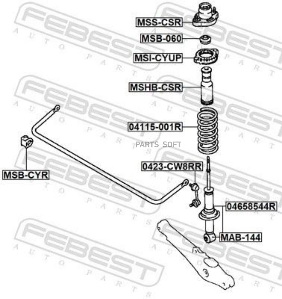 Пружина подвески MITSUBISHI LANCER -17