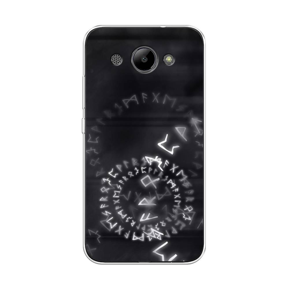 

Чехол на Huawei Y3 2017 "Руны", Серый;черный, 62650-3