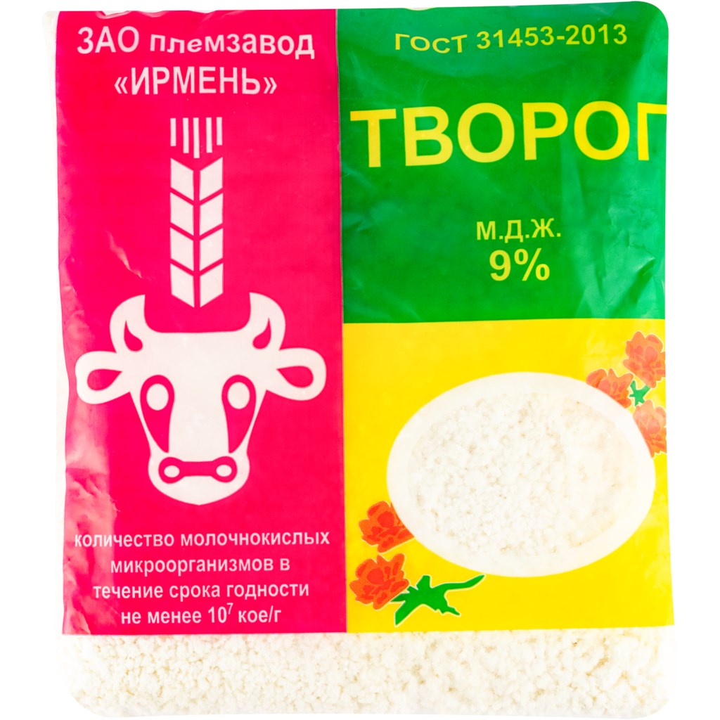 

Творог Ирмень 9% бзмж 500 г