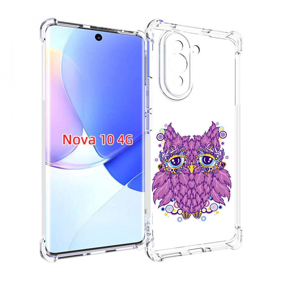 

Чехол MyPads Розовая сова для Huawei Nova 10, Прозрачный, Tocco