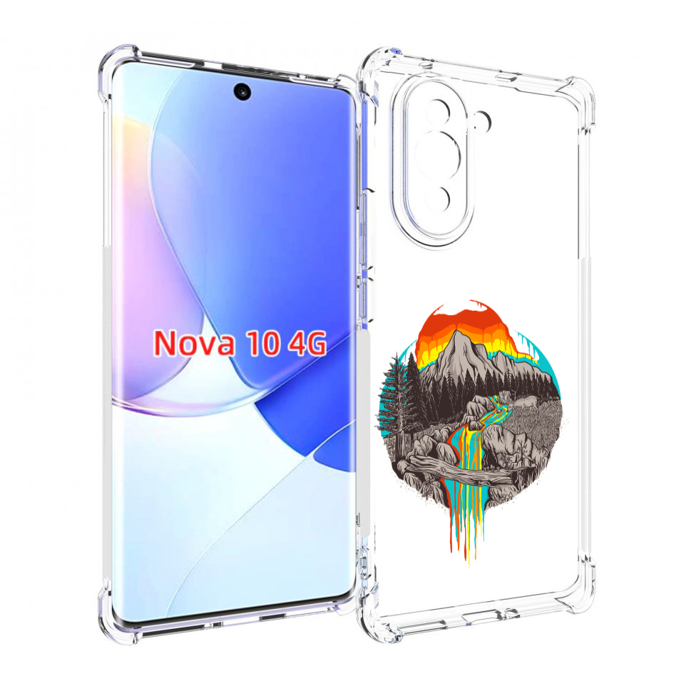 

Чехол MyPads Радужный водопад для Huawei Nova 10, Прозрачный, Tocco