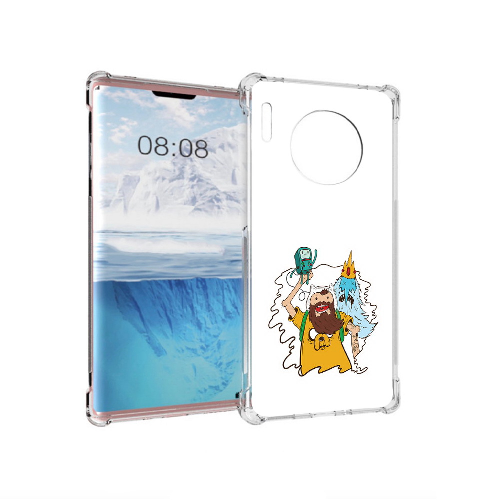 

Чехол MyPads Tocco для Huawei Mate 30 Pro время приключений старый Финн, Прозрачный, Tocco