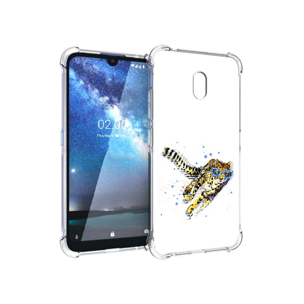 

Чехол MyPads Tocco для Nokia 2.2 гепард в очках (PT134721.103.287), Прозрачный, Tocco