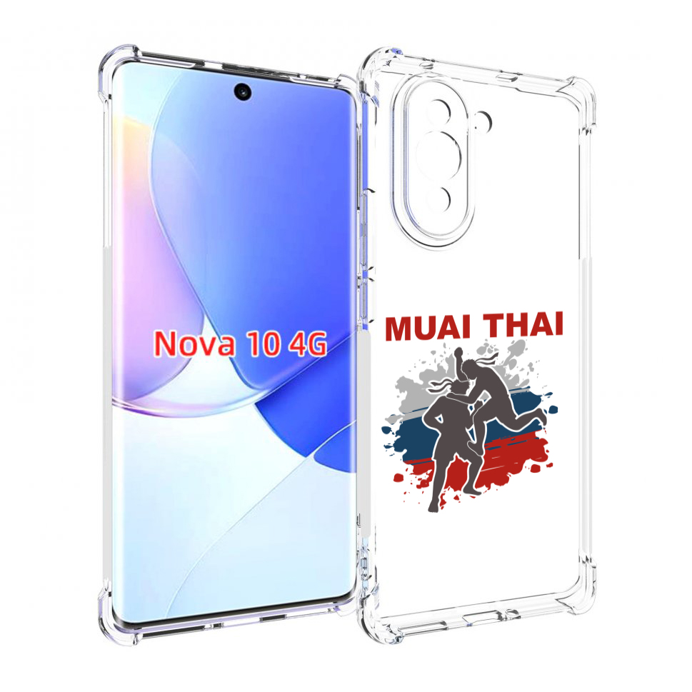 

Чехол MyPads Муайтай для Huawei Nova 10, Прозрачный, Tocco