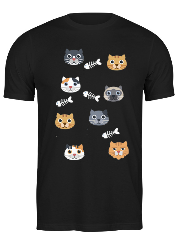

Футболка мужская Printio Cats here 2984731 черная M, Черный, Cats here 2984731