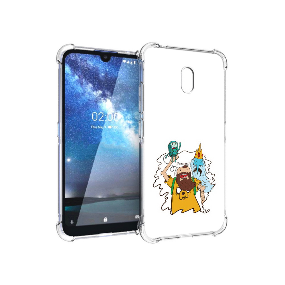 

Чехол MyPads Tocco для Nokia 2.2 время приключений старый Финн (PT134721.103.279), Прозрачный, Tocco
