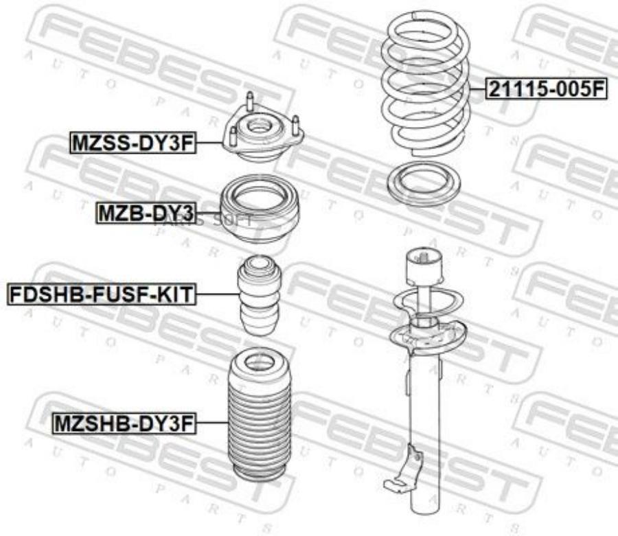 Пружина подвески FORD FUSION -12