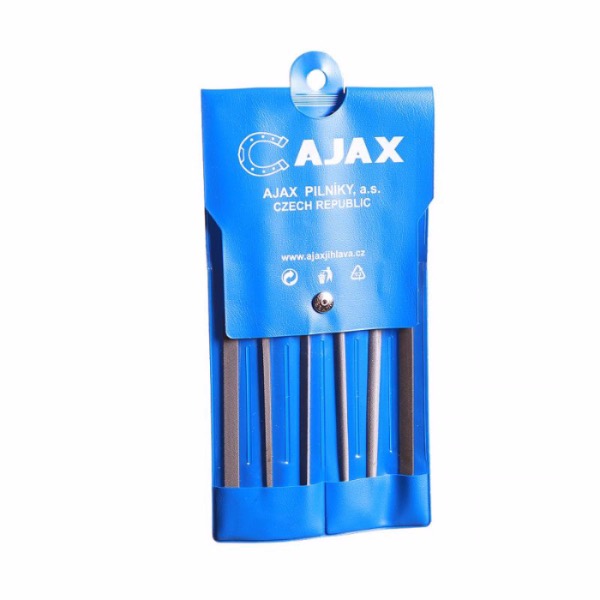 Набор из 6-ти надфилей AJAX L=160 мм зернистость 2 (286213931620) набор из 6 и напильников в виниловом футляре ergo ajax 286202921025