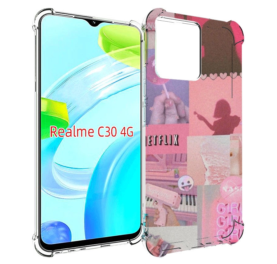 

Чехол MyPads Розовый-вайб для Realme C30 4G / Narzo 50i Prime, Прозрачный, Tocco