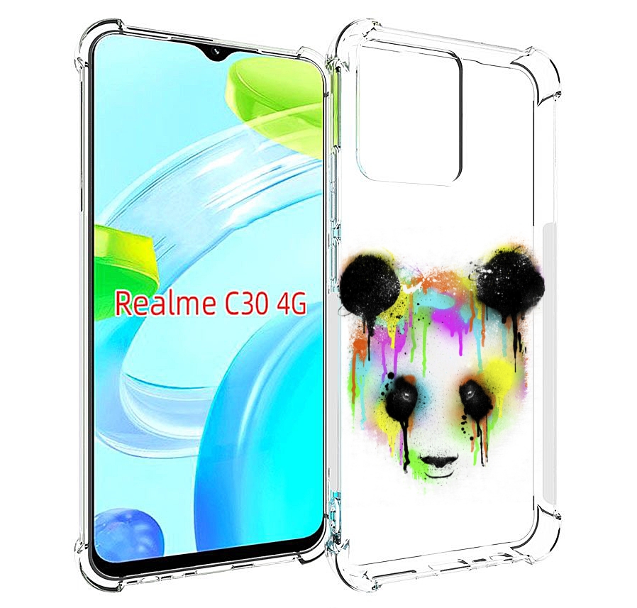 

Чехол MyPads Радужная панда для Realme C30 4G / Narzo 50i Prime, Прозрачный, Tocco