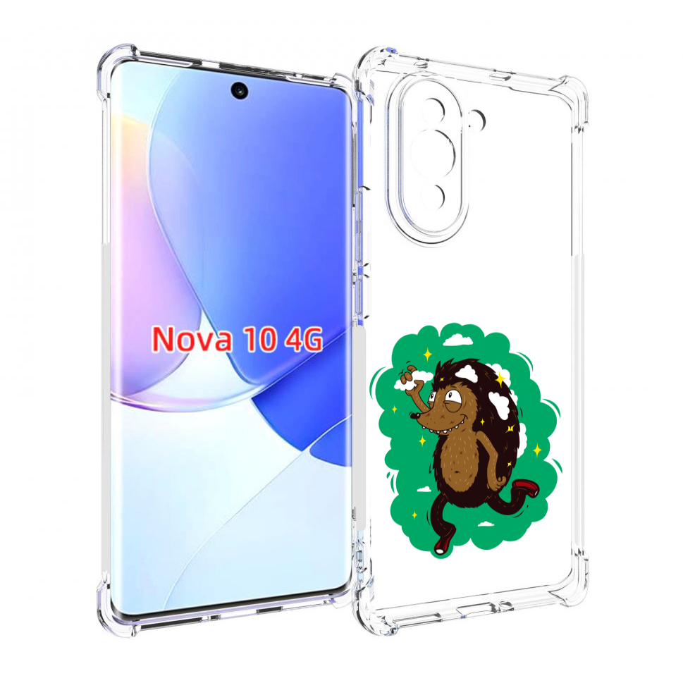 

Чехол MyPads Ежик в облаках для Huawei Nova 10, Прозрачный, Tocco