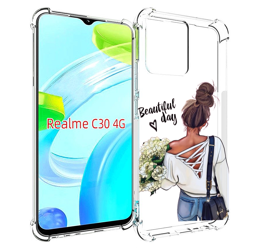 

Чехол MyPads Прекрасный-день для Realme C30 4G / Narzo 50i Prime, Прозрачный, Tocco
