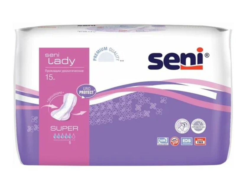 

Seni Lady Extra - урологические прокладки, 15 шт.