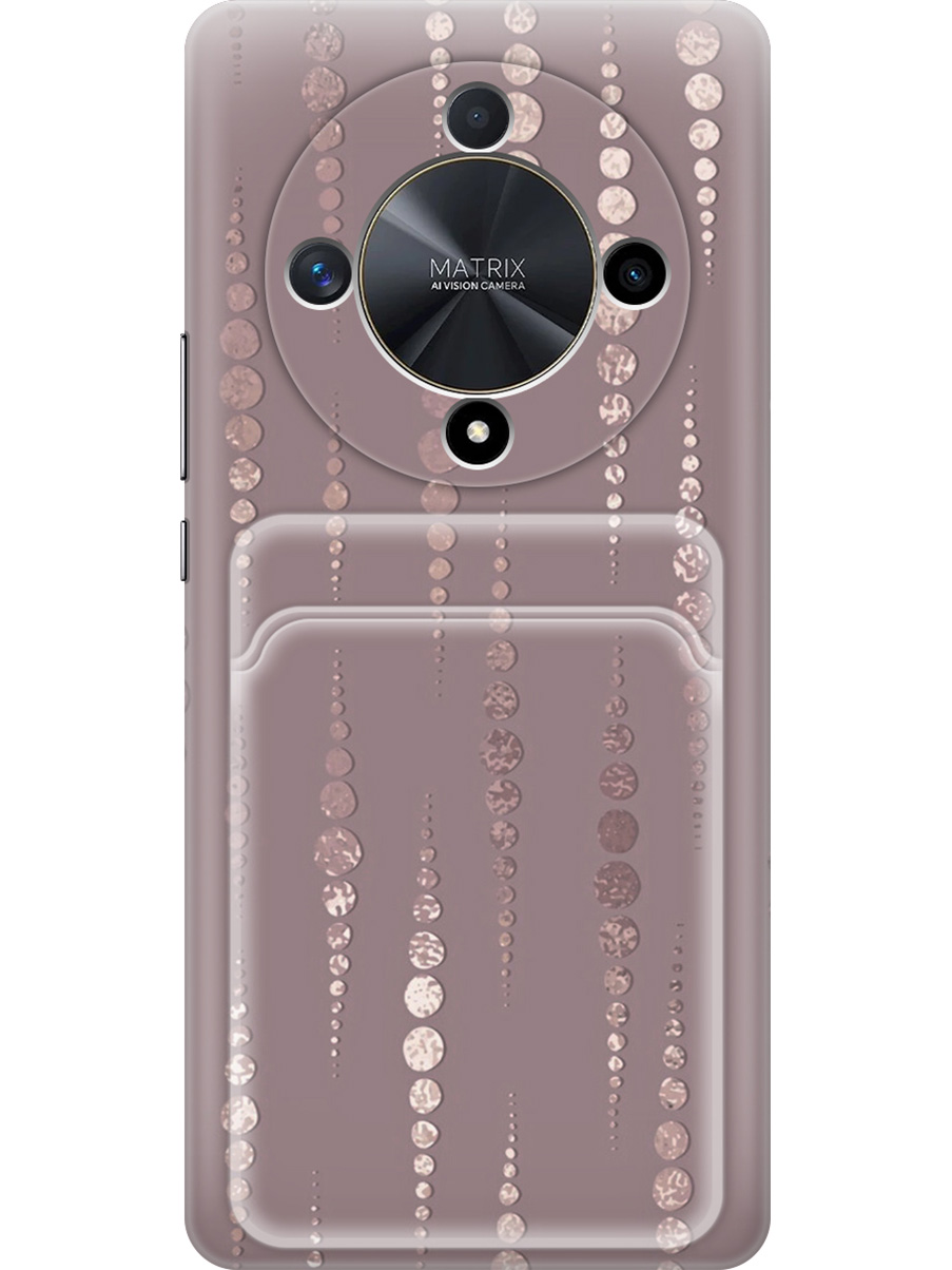 

Силиконовый чехол на Honor X9b / X50 с принтом с карманом для карты прозрачный 787349, Прозрачный;белый;розовый, 781974331