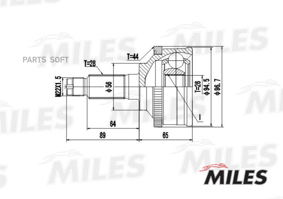 

MILES Шрус MILES ga20234 комплект