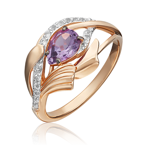 

Кольцо из золота с топазом/аметистом р.18 PLATINA jewelry 01-5378-00-225-1110-57, 01-5378-00-225-1110-57