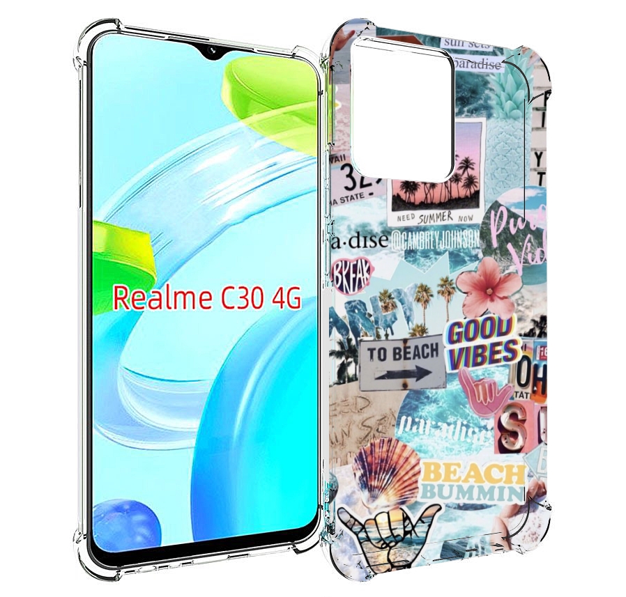 

Чехол MyPads Пляжи-постер для Realme C30 4G / Narzo 50i Prime, Прозрачный, Tocco