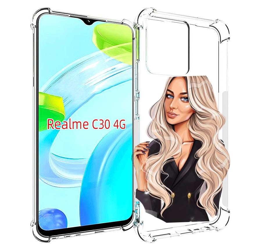 Чехол MyPads Платье-пиджак женский для Realme C30 4G / Narzo 50i Prime