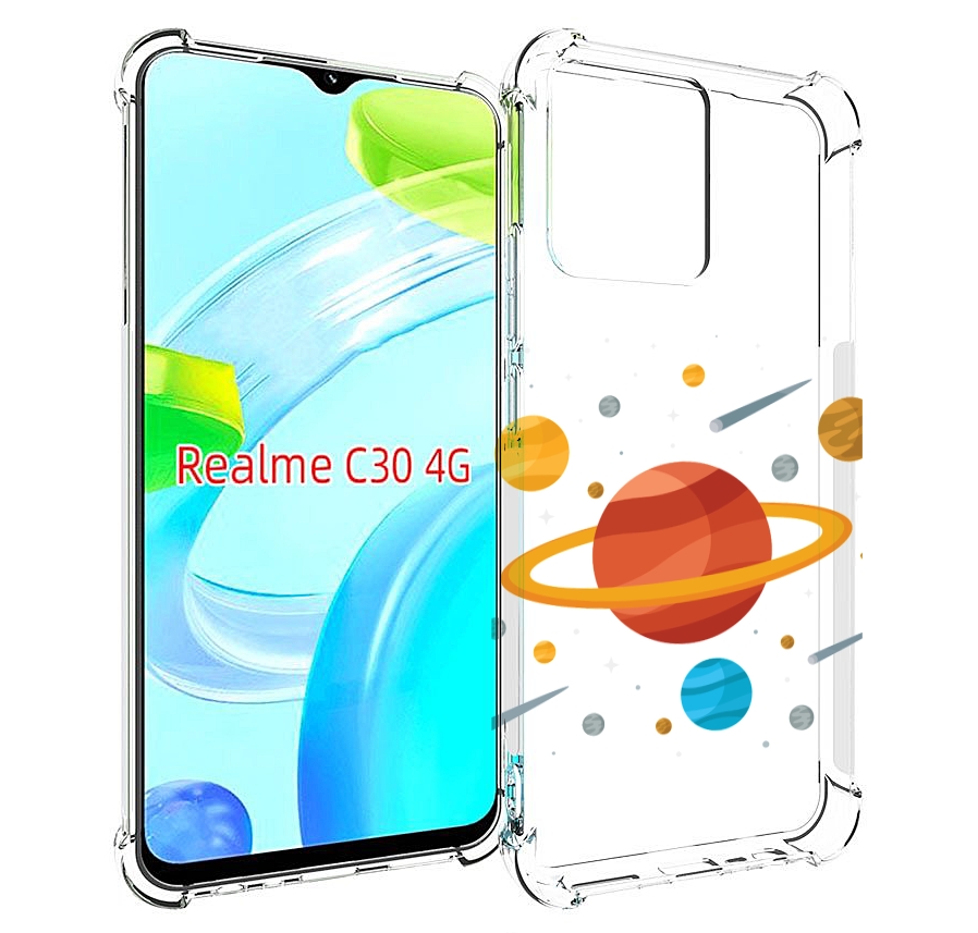 

Чехол MyPads Планета-Сатурн для Realme C30 4G / Narzo 50i Prime, Прозрачный, Tocco