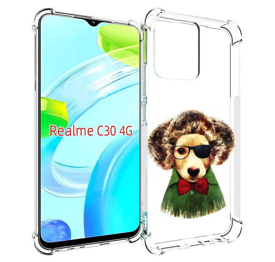 

Чехол MyPads Пес в бабочке для Realme C30 4G / Narzo 50i Prime, Прозрачный, Tocco