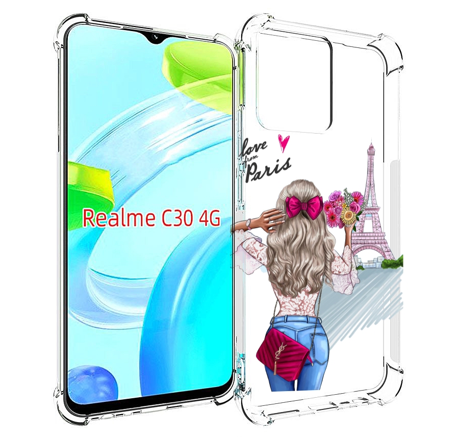 

Чехол MyPads Парижанка женский для Realme C30 4G / Narzo 50i Prime, Прозрачный, Tocco