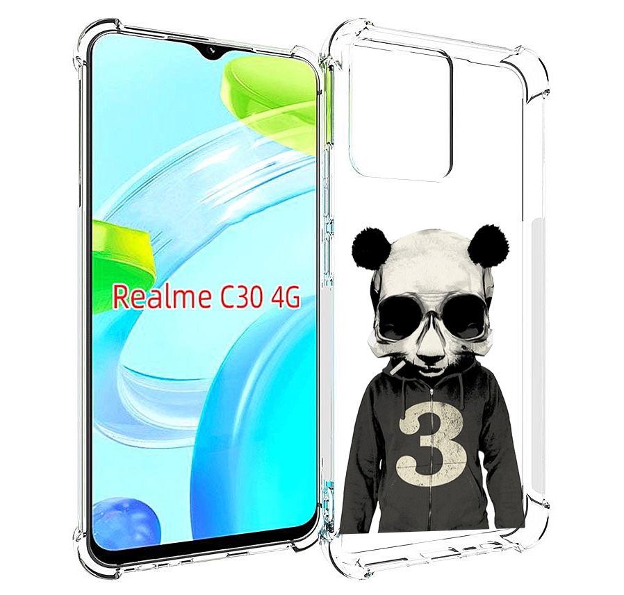 

Чехол MyPads Панда-в-костюме для Realme C30 4G / Narzo 50i Prime, Прозрачный, Tocco