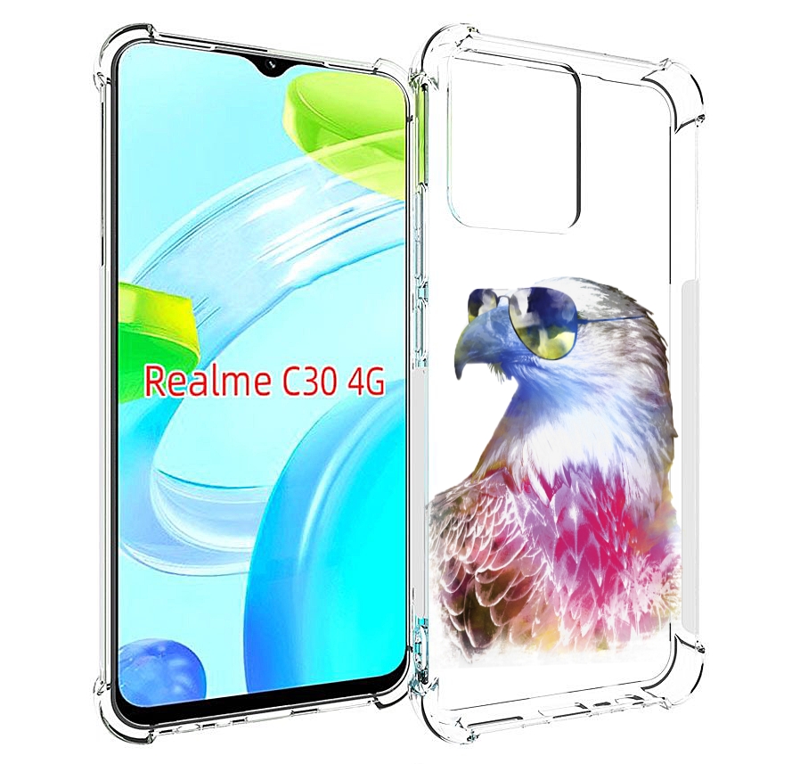 

Чехол MyPads Орел в очках для Realme C30 4G / Narzo 50i Prime, Прозрачный, Tocco