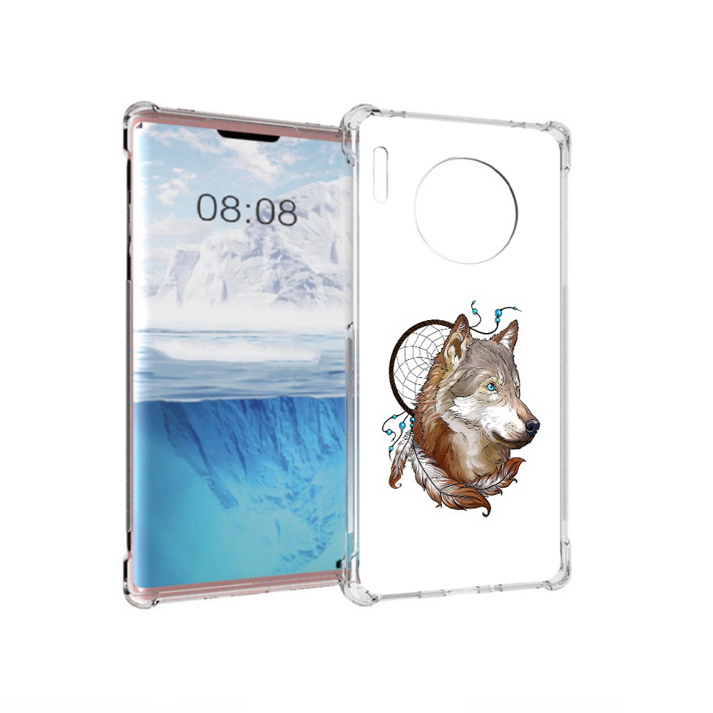 

Чехол MyPads Tocco для Huawei Mate 30 Pro волк и ловец снов, Прозрачный, Tocco