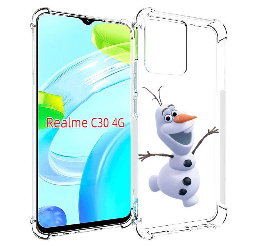 

Чехол MyPads Олаф-холодное-сердце для Realme C30 4G / Narzo 50i Prime, Прозрачный, Tocco