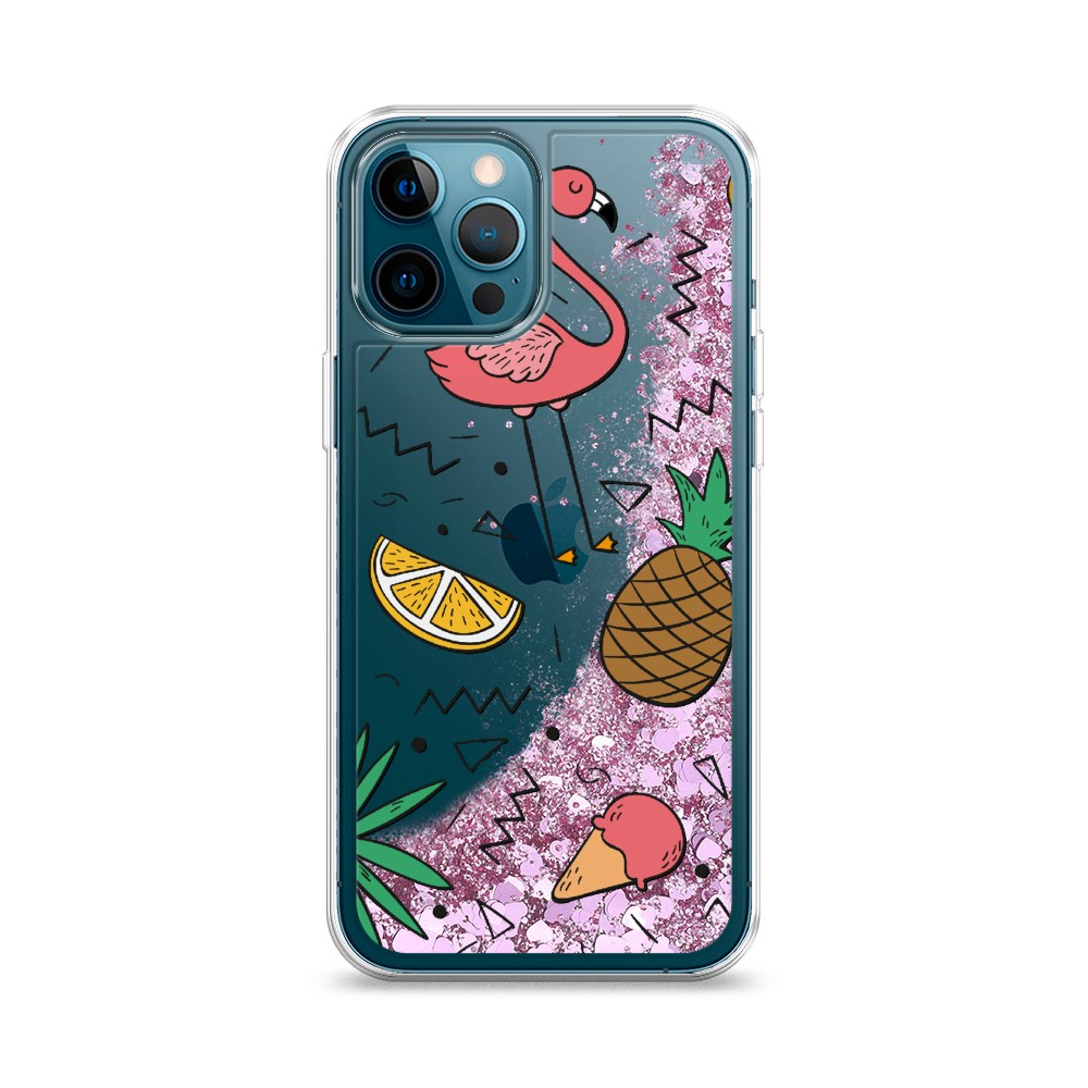 

Жидкий чехол с блестками "Гавайский фон" на Apple iPhone 12 Pro, 12894-1