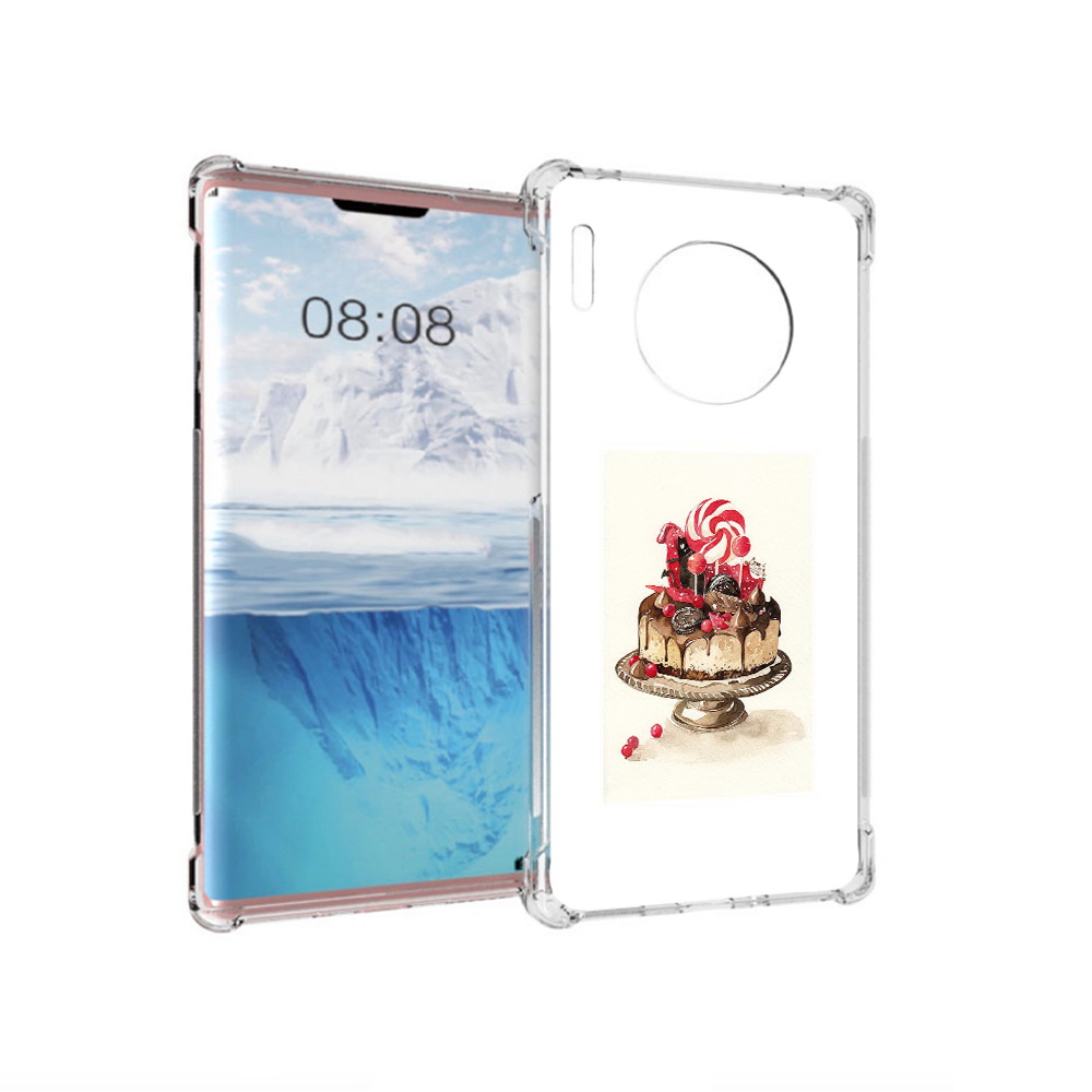 

Чехол MyPads Tocco для Huawei Mate 30 Pro вкусный торт, Прозрачный, Tocco