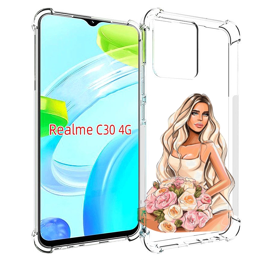 

Чехол MyPads Нежная-девушка женский для Realme C30 4G / Narzo 50i Prime, Прозрачный, Tocco