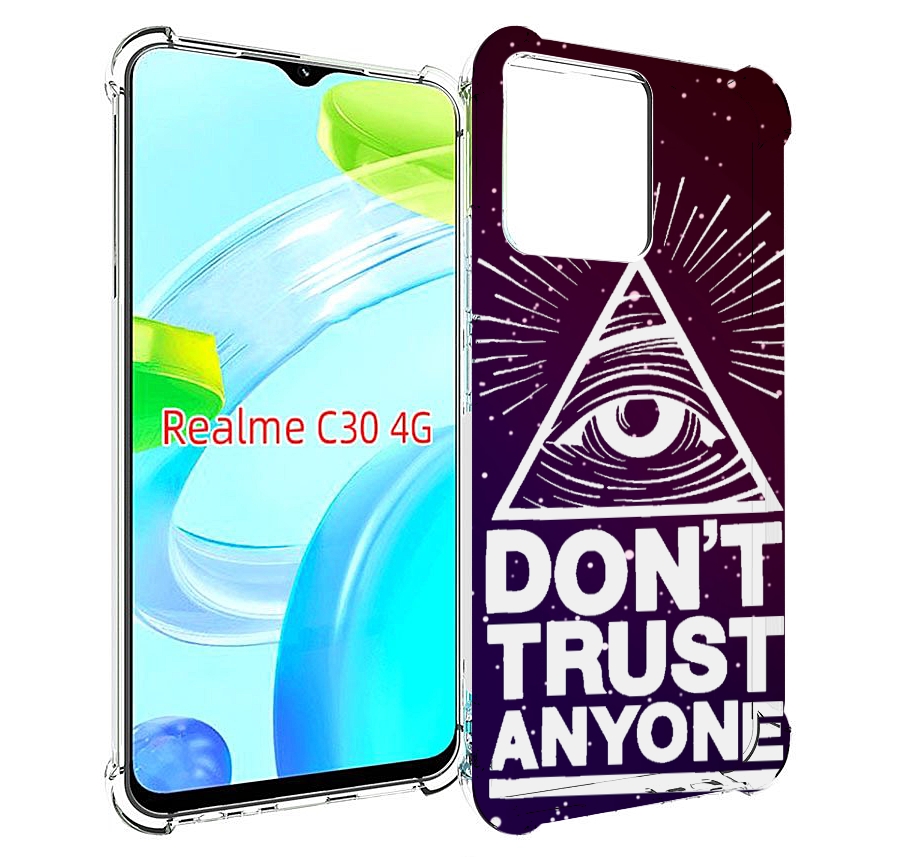 

Чехол MyPads Не-доверяй для Realme C30 4G / Narzo 50i Prime, Прозрачный, Tocco