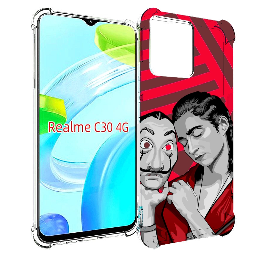 

Чехол MyPads Найроби-бумажного-дома для Realme C30 4G / Narzo 50i Prime, Прозрачный, Tocco
