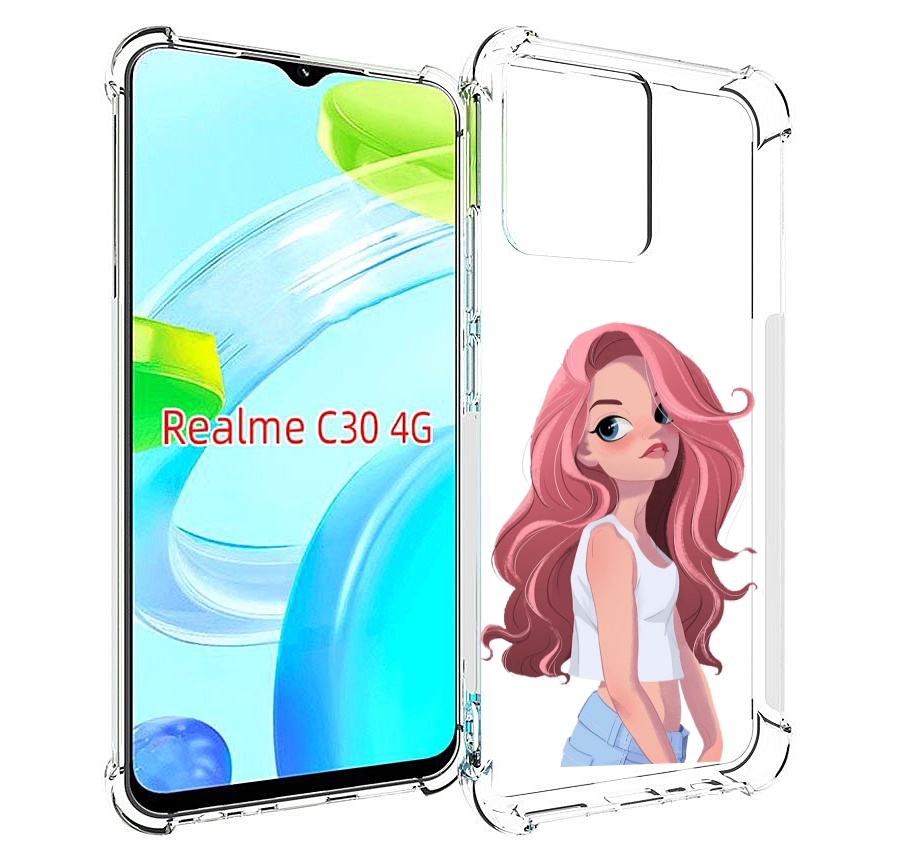 

Чехол MyPads Мультяшный-арт-девушки женский для Realme C30 4G / Narzo 50i Prime, Прозрачный, Tocco