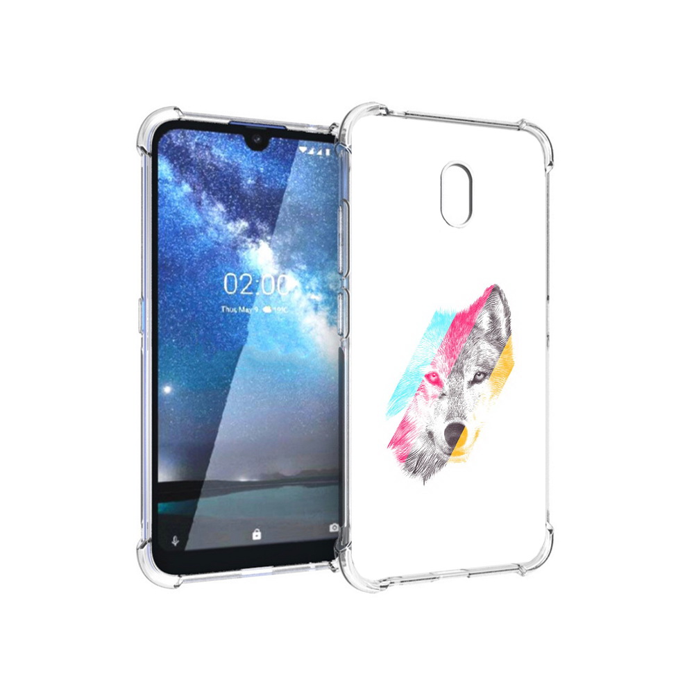 

Чехол MyPads Tocco для Nokia 2.2 волк градиент (PT134721.103.268), Прозрачный, Tocco